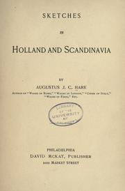 Cover of: Sketches in Holland and Scandinavia by Augustus J. C. Hare