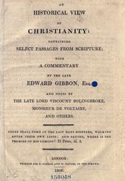 Cover of: An historical view of Christianity: containing select passages from Scripture