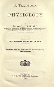 Cover of: A text-book of physiology. by Isaac Ott, Isaac Ott