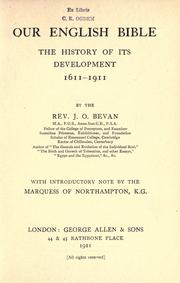 Cover of: Our English Bible by J. O. Bevan