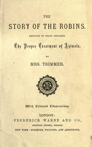 The story of the robins by Sarah Trimmer