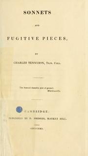 Cover of: Sonnets and fugitive pieces by Charles Tennyson Turner, Charles Tennyson Turner