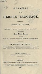A grammar of the Hebrew language by Lee, Samuel