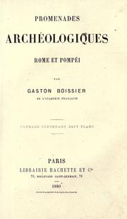 Cover of: Promenades arch©Øeologiques, Rome e Pomp©Øei by Boissier, Gaston