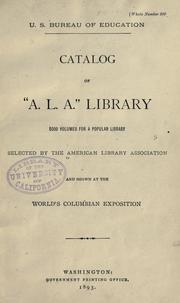 Cover of: Catalog of "A. L. A." library by American Library Association