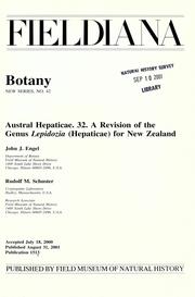 Cover of: Austral Hepaticae 32: a revision of the genus Lepidozia (Hepaticae) for New Zealand
