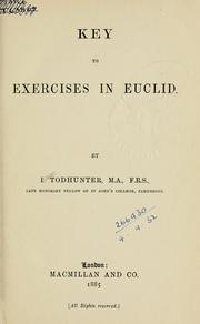 Cover of: Key to Exercises in Euclid. by Isaac Todhunter