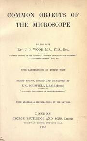 Cover of: Common objects of the microscope