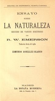 Cover of: Ensayo sobre la naturaleza by Ralph Waldo Emerson