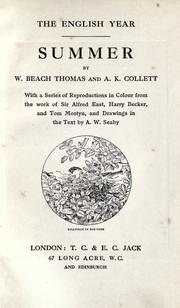 Cover of: The English year. by William Beach Thomas