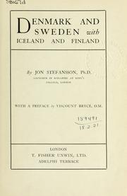 Cover of: Denmark and Sweden, with Iceland and Finland by Jón Stefánsson