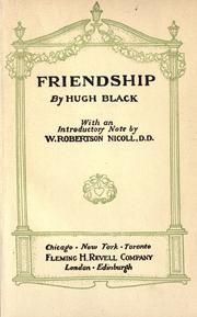 Cover of: Friendship by Hugh Black