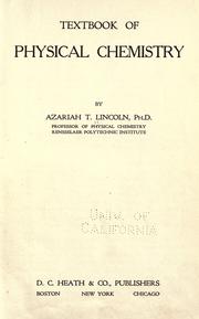 Cover of: Textbook of physical chemistry