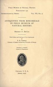 Cover of: Antiquities from Boscoreale in Field Museum of Natural History