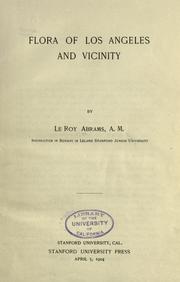 Cover of: Flora of Los Angeles and vicinity by Le Roy Abrams