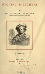 Cover of: Etching & etchers by Hamerton, Philip Gilbert