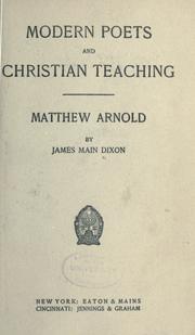 Cover of: Matthew Arnold