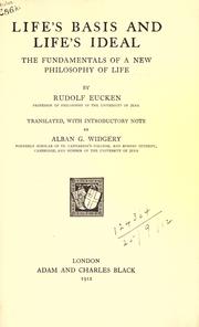 Cover of: Life's basis and life's ideal by Rudolf Eucken