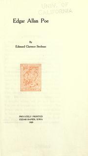 Cover of: Edgar Allan Poe. by Edmund Clarence Stedman