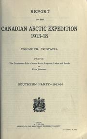 Cover of: Reports. by Canadian Arctic Expedition (1913-1918), Canadian Arctic Expedition (1913-1918)