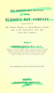 Cover of: The remarkable history of the Hudson's Bay Company by George Bryce