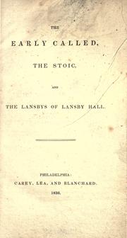 Cover of: The early called