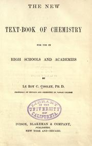 Cover of The new text-book of chemistry by Le Roy C. Cooley