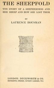 Cover of: The sheepfold by Laurence Housman