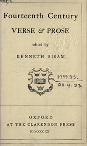 Cover of: Fourteenth century verse and prose. by Kenneth Sisam