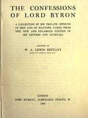 Cover of: The confessions of Lord Byron by Lord Byron