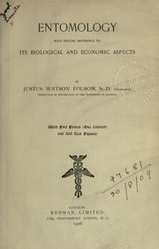 Cover of: Entomology by Folsom, Justus Watson