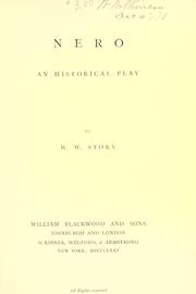 Cover of: Nero, an historical play. by William Wetmore Story