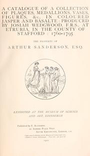 A catalogue of a collection of plaques, medallions, vases, figures, &c., in coloured jasper and basalte by Arthur Sanderson