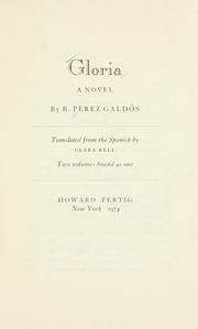 Cover of: Gloria by Benito Pérez Galdós