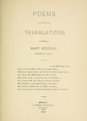 Poems and translations by Morgan, Mary