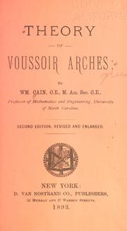 Cover of: Theory of voussoir arches