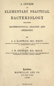 Cover of: A course of elementary practical bacteriology: including bacteriological analysis and chemistry