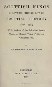 Cover of: Scottish kings by Dunbar, Archibald Hamilton Sir