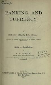 Cover of: Banking and currency by Ernest Sykes