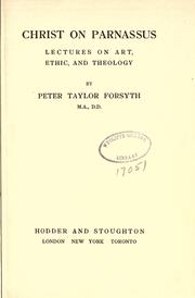 Christ on Parnassus by Peter Taylor Forsyth