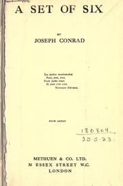 Cover of: A set of six. by Joseph Conrad