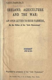 Cover of: Ireland, agriculture and the war by George William Russell