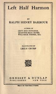 Cover of: Left half Harmon by Ralph Henry Barbour
