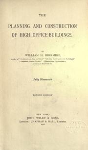 Cover of: The planning and construction of high office-buildings