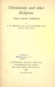 Cover of: Christianity and other religions: three short sermons