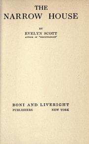 Cover of: The narrow house by Evelyn Scott