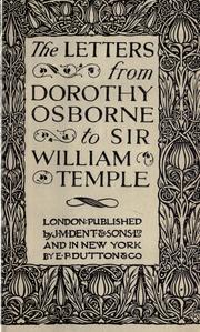Cover of: Letters from Dorothy Osborne to Sir William Temple, 1652-54
