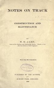 Cover of: Notes on track: construction and maintenance