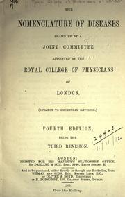 Cover of: The nomenclature of diseases