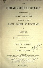 Cover of: The nomenclature of diseases by Royal College of Physicians of London